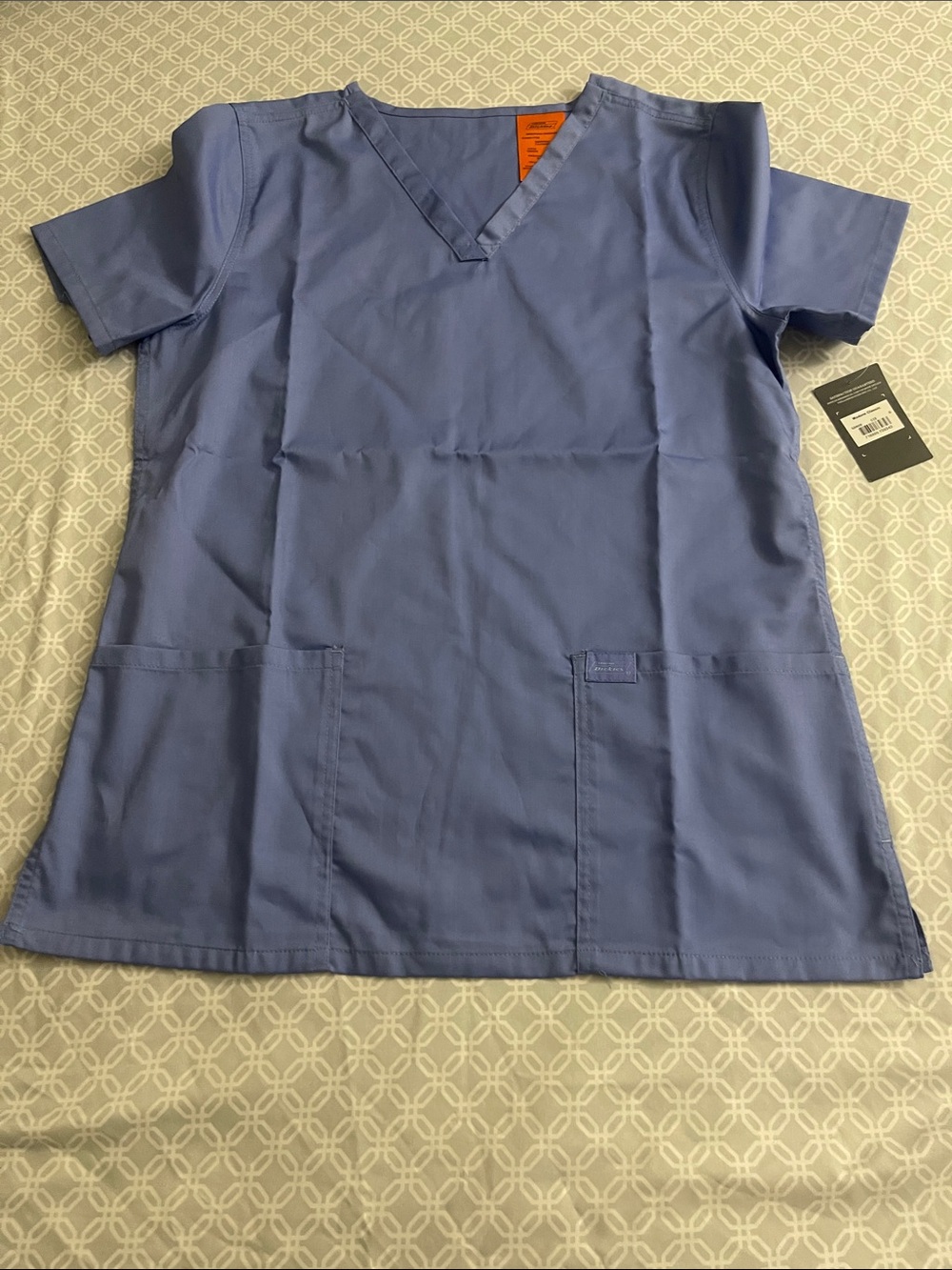 Dickies Men’s V-Neck Scrub Top - Light Blue